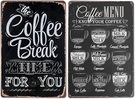 [CBS-BLK-HAE-ZAM] Coffee Break Metal Tin Sign